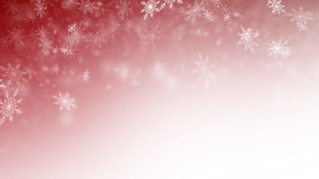 Snowflake on Red Background in Christmas holiday