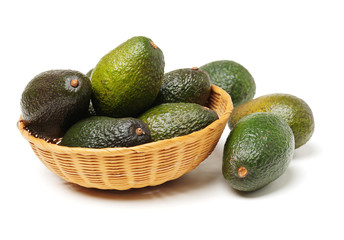 Avocado on a white background