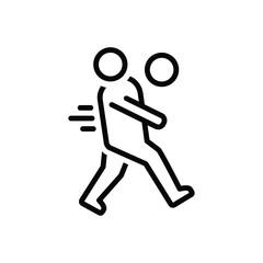 Black line icon for activity 