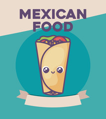 card with Mexican food label