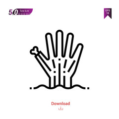 zombie halloween  icon  icon vector isolated on white background.logo, halloween , Graphic design, mobile application, icons 2019 year, user interface. Editable stroke. EPS10 format