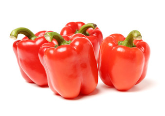 fresh bell pepper (capsicum) on white background