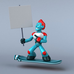 Red robot - 3D Illustration