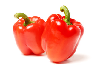 fresh bell pepper (capsicum) on white background