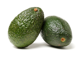 Avocado on a white background