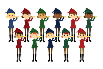 Eleven pipers piping