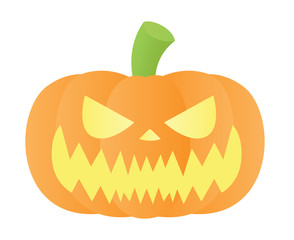 Halloween pumpkin on white background