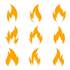 Fire icon vector design illustration isolated on white background