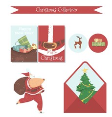 Cute Christmas Collection of Printable Elements