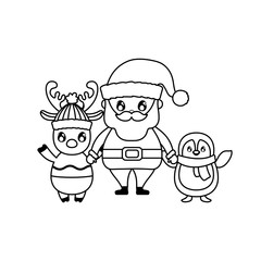 Fototapeta premium card of christmas with icons of xmas