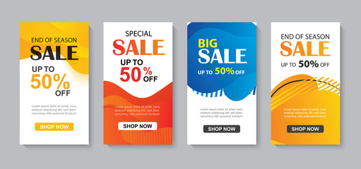 Modern liquid abstract set for sale banners template. Use for flyer, discount special offer design, promotion background.