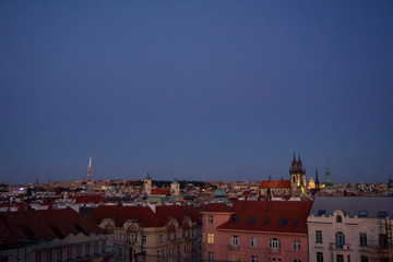 Obraz premium Prague rooftops at twilight