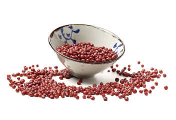red beans isolated on white background