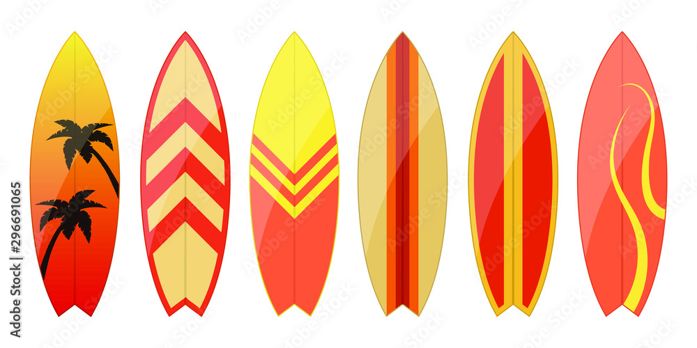 Wall mural Surfboard vector design illustration isolated on white background