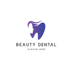 beauty dental logo design template