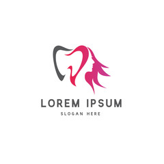 beauty dental logo design template
