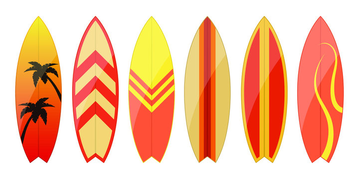 Surfboard vector design illustration isolated on white background