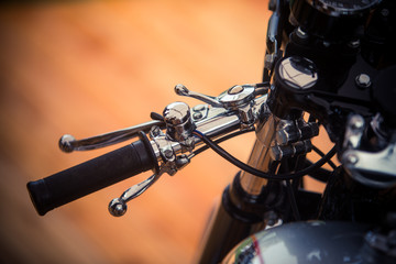 Fototapeta na wymiar Vintage motorcycle lever
