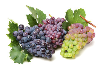 Grapes on a white background 