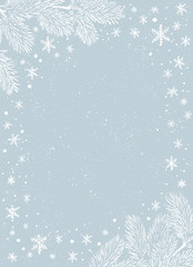 Christmas border. Vector frame of Christmas Background