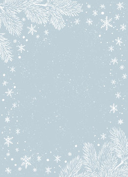 Christmas border. Vector frame of Christmas Background