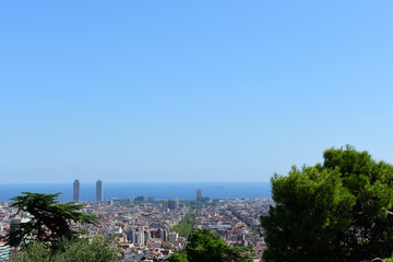 Obraz premium blick auf barcelona von park güell