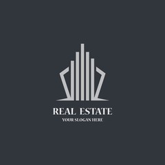 Real estate logo template vector icon