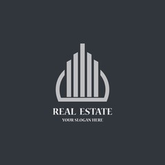 Real estate logo template vector icon