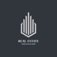 Real estate logo template vector icon
