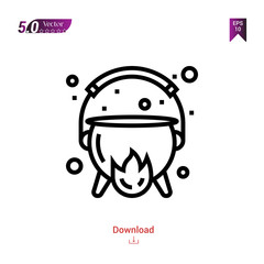  pot halloween icon  icon vector isolated on white background.logo, halloween , Graphic design, mobile application, icons 2019 year, user interface. Editable stroke. EPS10 format