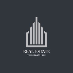 Real estate logo template vector icon