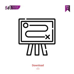 Outline planning icon. planning icon vector isolated on white background. Popular icons for 2019 year. marketing. Graphic design, mobile application, logo, user interface. EPS 10 format vector