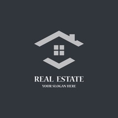 Real estate logo template vector icon