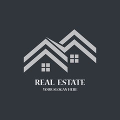 Real estate logo template vector icon