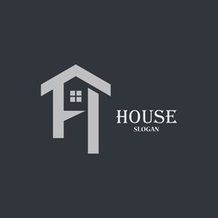 Real estate logo template vector icon