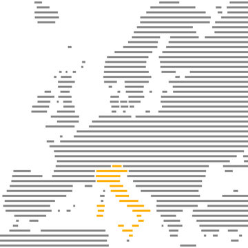 Italien auf Karte von Europa gestreift orange grau