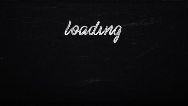 Video - Tafel in schwarz mit der Meldung loading 2019 - 2020 - Ladebalken