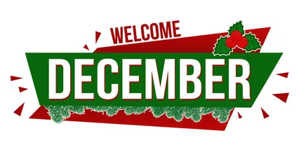 Deurstickers Welcome december banner design © Balint Radu