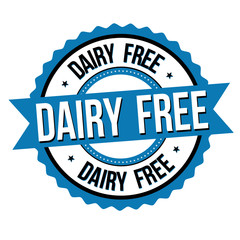 Dairy free label or sticker