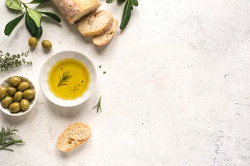 Tuinposter Olive Oil and bread © mizina
