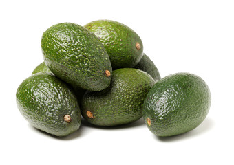 Avocado on a white background