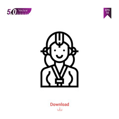 korean costume national costume icon vector isolated on white background.logo, People , Graphic design, mobile application, icons 2019 year, user interface. Editable stroke. EPS10 format