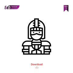 knight game character vector . Best modern, simple, isolated, game, logo, flat icon for website design or mobile applications, UI / UX design vector format