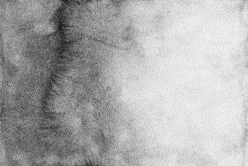 Watercolor white and black gradient background texture. Aquarelle abstract old monochrome gray ombre backdrop.  © Kseniya