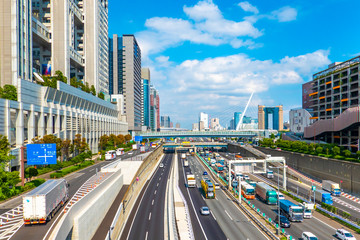 Obraz premium 首都高速湾岸線・東京都