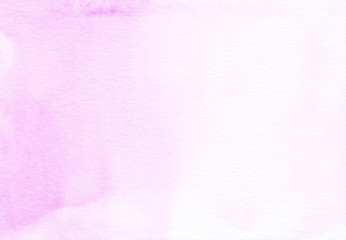 Watercolor light pink ombre background texture. Aquarelle abstract pastel fuchsia gradient backdrop. 