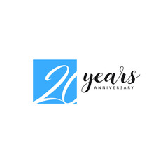 20 Year Anniversary Vector Template Design Illustration