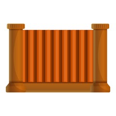Fence icon. Cartoon of fence vector icon for web design isolated on white background
