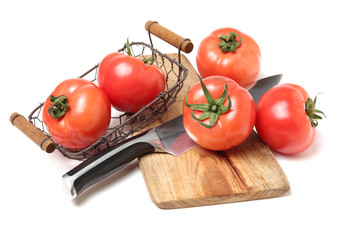 Fresh tomato isolated on white background