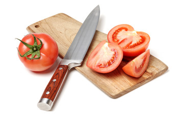 Fresh tomato isolated on white background
